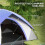 Two Man Single Room Dome Tent, with Accessories - Dark Blue/Grey 6