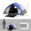 Two Man Single Room Dome Tent, with Accessories - Dark Blue/Grey 5