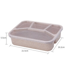 Boîte à lunch réutilisable à 4 compartiments en plastique pour aliments