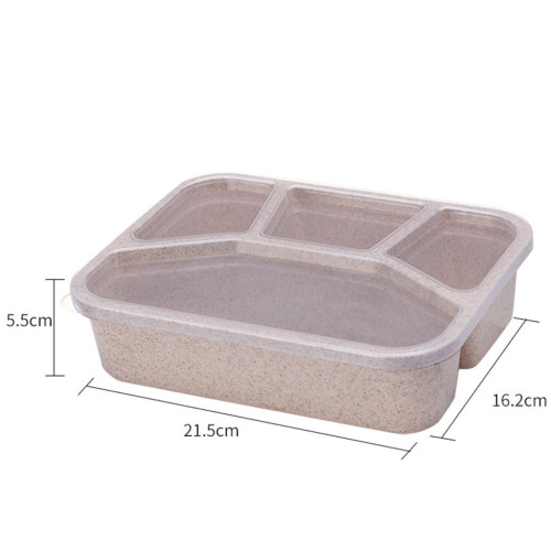 Boîte à lunch réutilisable à 4 compartiments en plastique pour aliments