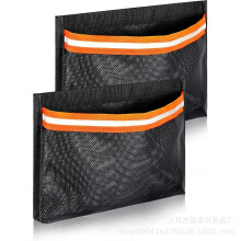 Portable Mesh Storage Bag with Reflective Strips for Boats