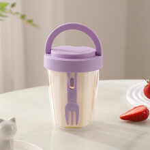 Coupe à fruits avec fourchette, étanche, 12,5 cm (4,92 po), en plastique de qualité alimentaire