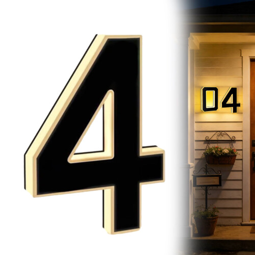 Virenlux Solar House Numbers LED 9 inch