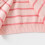 Cotton Knit Cardigan Pink Striped Button-Front for 8