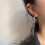 Punk Cross Tassel Earrings Metal Chain Clip Stud 4