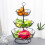 Plateau à fruits hexagonal à 3 niveaux en fer forgé noir 6
