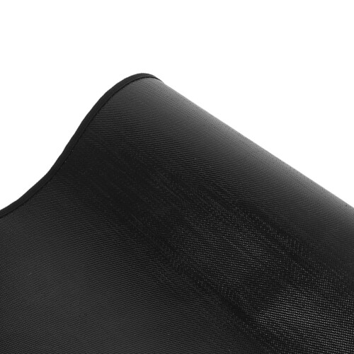 Fireproof Half-Round Fireplace Mat Black 2