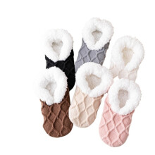 Women's Sherpa-Lined Slipper Socks with Grippers Set