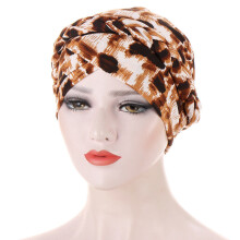 Turban extensible tressé à fleurs pour femme