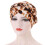 Damen-Turbanhut mit Blumenmuster und Flechtmuster 1