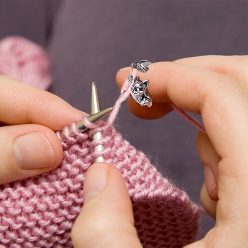 Open Ring Crochet Ring Silver 5 Pieces 0.94 x 0.87 x 0.47 1
