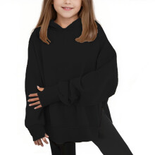 Kids Hooded Sweatshirt Long Sleeve Loose Fit Soft Casual