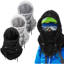 Balaklava Vindtät Fuzzy Ansiktsmask Halsvärmare 3 st