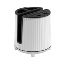 Étagère de rangement de cuisine rotative Kingfansion blanche 21,5 x 20 cm