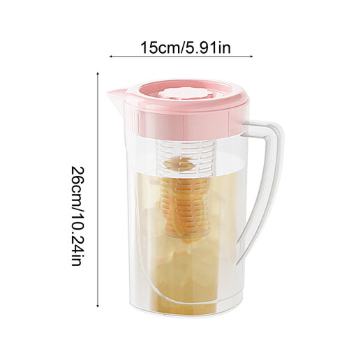 Shatterproof plastic water pitcher with lid 2.5L 2