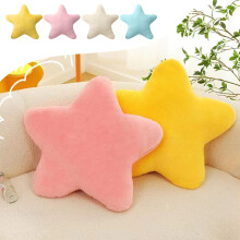 Star-Shaped Kids Pillow – Soft Faux Fur Decorative Pillow