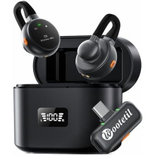 Wireless Lavalier Mic USB-C Noise-Cancelling 30H Battery