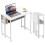 80 cm Drop Leaf Writing Work Desk - White 1