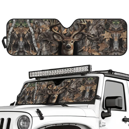 Forest Hunting Deer Windshield Sunshade UV Heat Protection 1