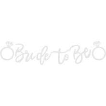 Bride to Be Banner Silver Glitter 1pc