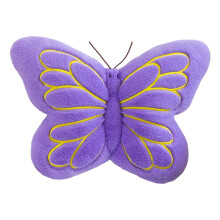Butterfly Throw Pillow Purple Plush Cushion 17.7 Inch