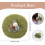 Soft Fabric Door Knob Covers Flower Shape Green 2 Pcs 2