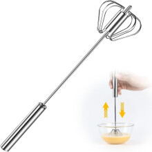 Stainless Steel Semi-Automatic Whisk 3 pcs