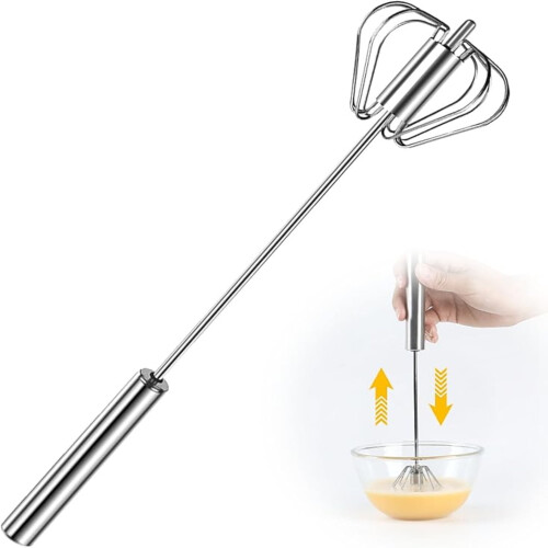 Stainless Steel Semi-Automatic Whisk 3 pcs