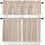 Orange Boho Floral Kitchen Curtains Set Rod Pocket 36 Inch 1