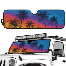 Foldable Car Windshield Sun Shade Coconut Tree Design 1 Pack