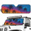 Foldable Car Windshield Sun Shade Coconut Tree Design 1 Pack 1