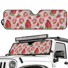 Red Strawberry Car Windshield Sun Shade Foldable