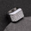 Men's Smooth Rectangle Wedding Ring Hip Hop Punk Style 2