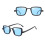 Blue PC Sunglasses for Men and Boys UV Protection Square 8