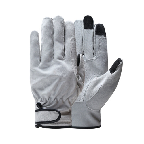 Men's Work Gloves Stretchable Leather Pigskin 1 Pair 1