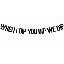 Dip Party Banner Hip Hop 80s 90s Birthday Black
