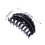 Hair Clips Black Plastic Claw Shape Non-Slip 2-Pack 2