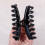 Hair Clips Black Plastic Claw Shape Non-Slip 2-Pack 8