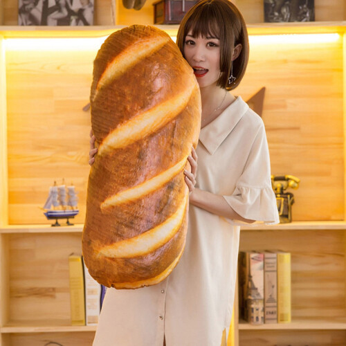 3D Simulation Bread Plush Pillow 15.7 Inch 2