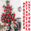 Décorations de Noël en feutrine rouge, lettres A-Z, 26 pièces 8