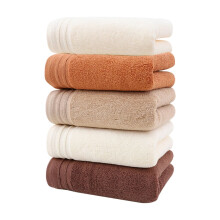 Beige Cotton Hand Towel Set 5 pcs