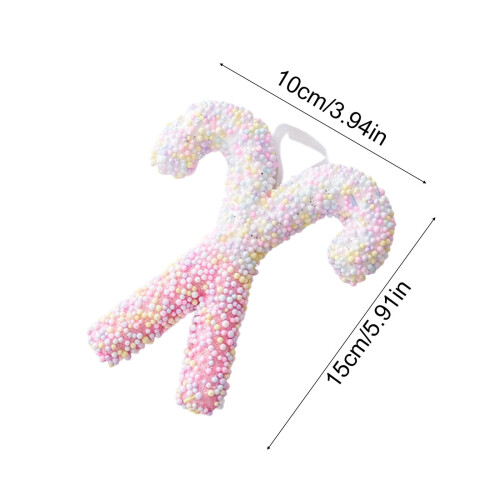 AuroraX Christmas ornaments pink candy cane 6 pcs 2