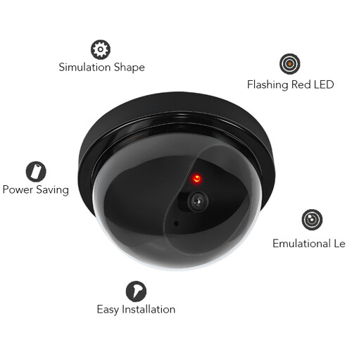 Dummy Security Camera with Flashing LED Light 2 or 4 Pcs 1
