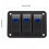 Marine Switch Panel Waterproof 12V 3-Gang Blue Light 8