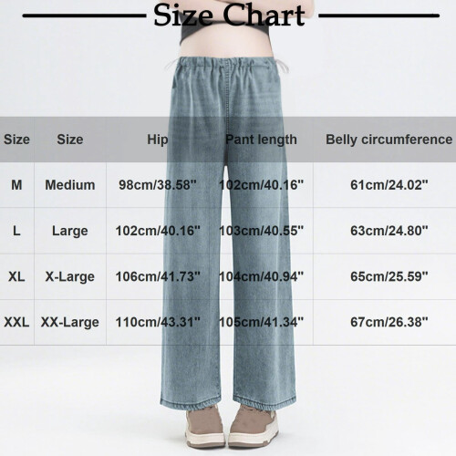Maternity Jeans Straight Leg Light Blue L 2