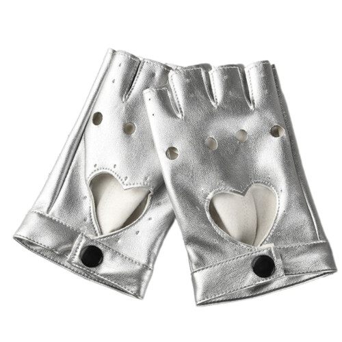 Motorcycle Gloves Fingerless PU Leather Punk Style