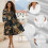 Robe midi patchwork à manches longues, taille moyenne 6