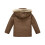 Boys Winter Hooded Parka Brown Size 140 3