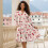Pink Cherry Damen-Midikleid mit elastischen Ärmeln und V-Ausschnitt 4