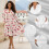 Pink Cherry Damen-Midikleid mit elastischen Ärmeln und V-Ausschnitt 6